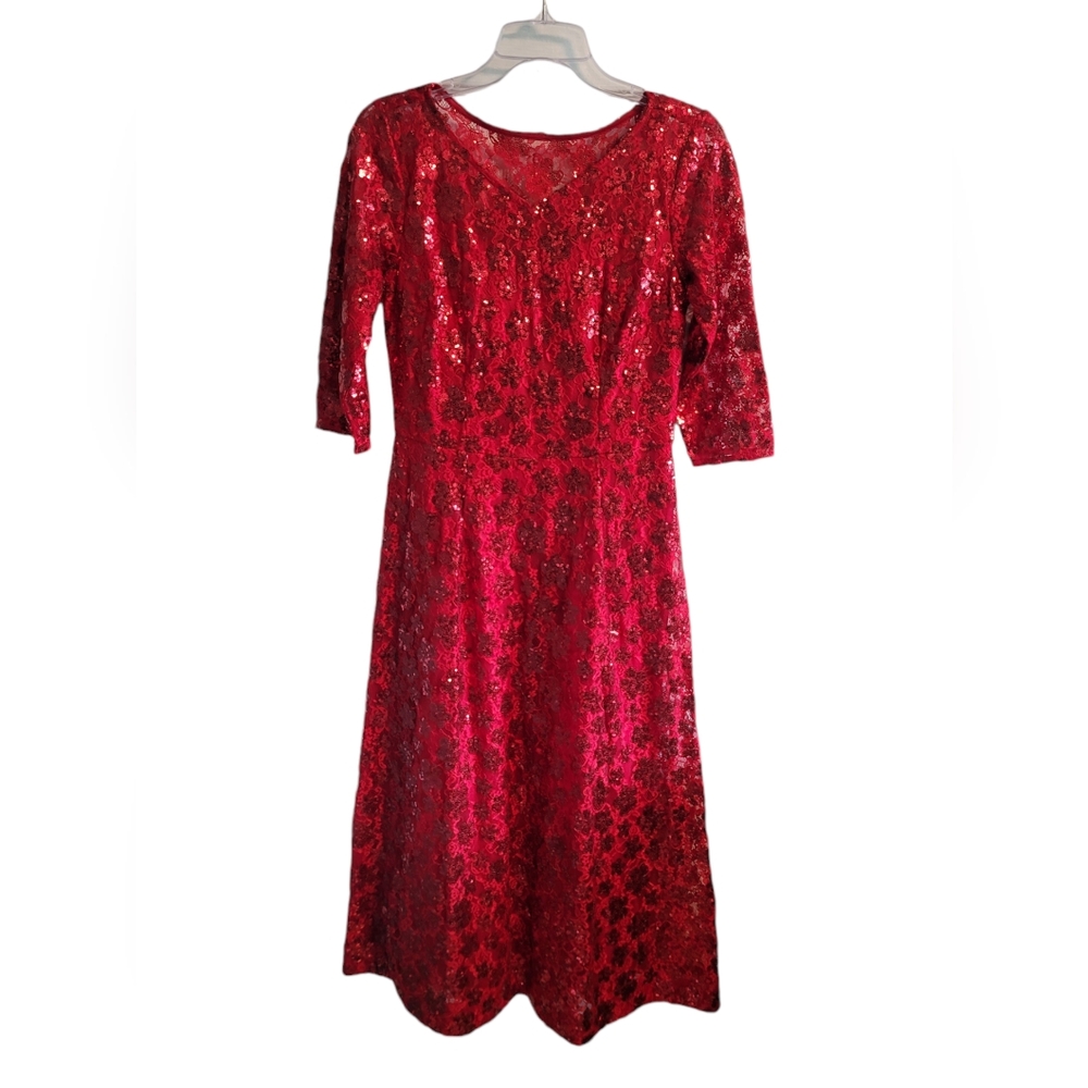 eShakti Floral Lace Dress